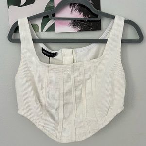 Pretty little thing cream corset top